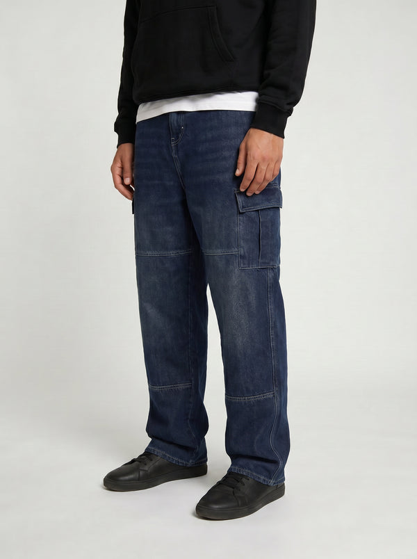 Dark Indigo Cargo Jeans