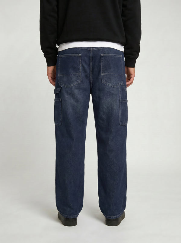 Dark Indigo Cargo Jeans
