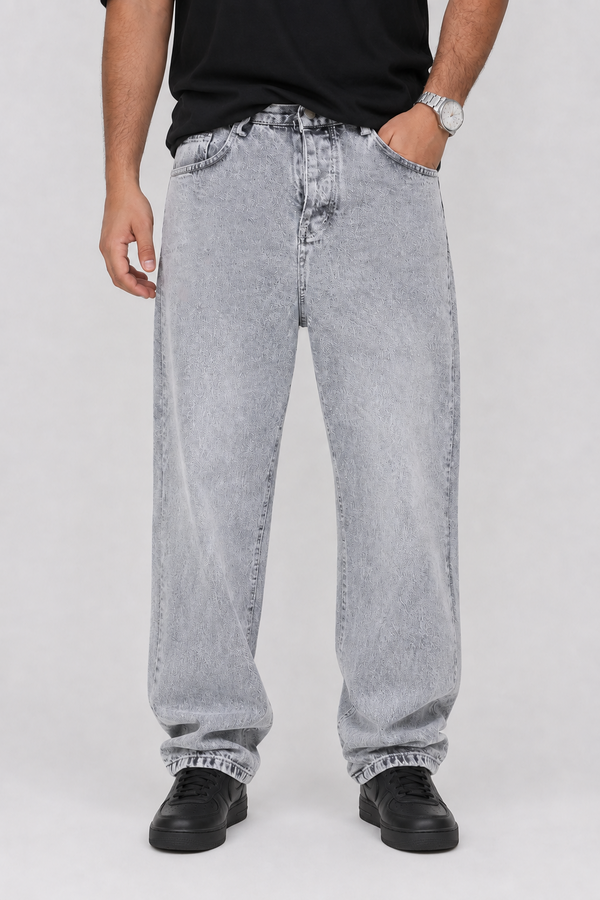 Baggy Fit Jeans — Cement Grey