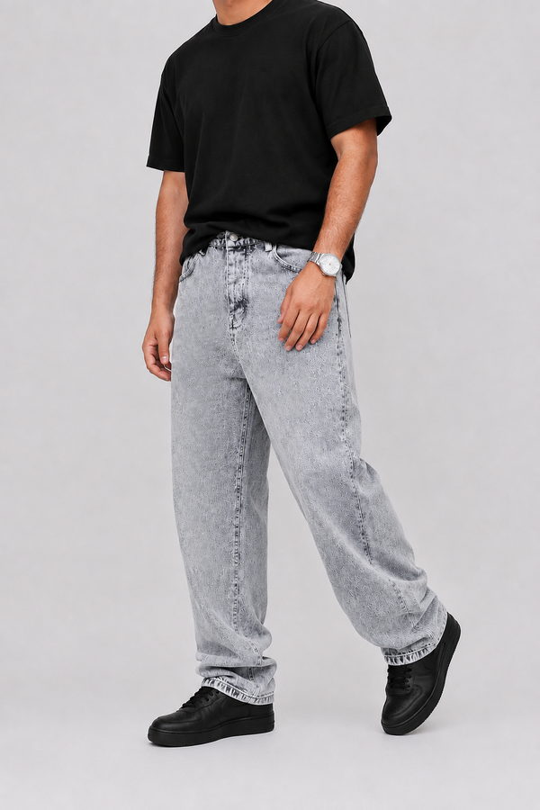 Baggy Fit Jeans — Cement Grey