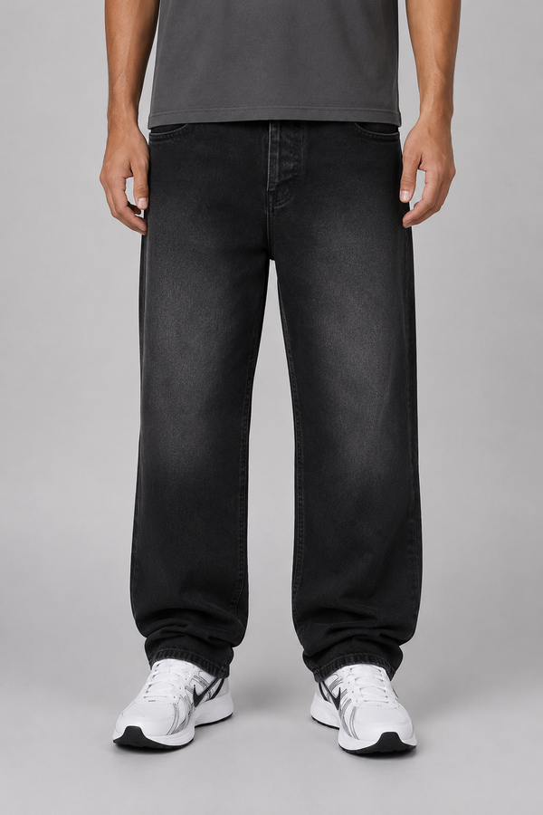 Baggy Fit Jeans — Smoke Black