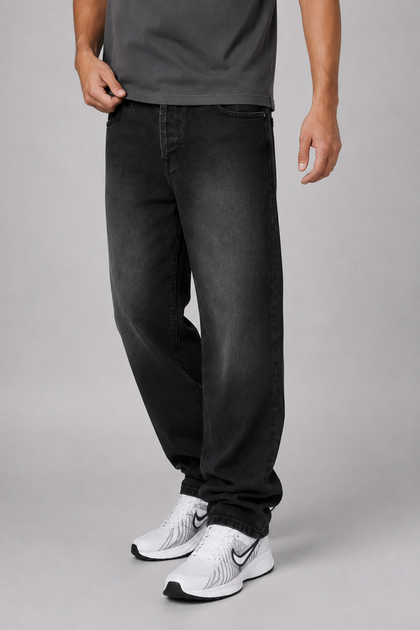 Baggy Fit Jeans — Smoke Black