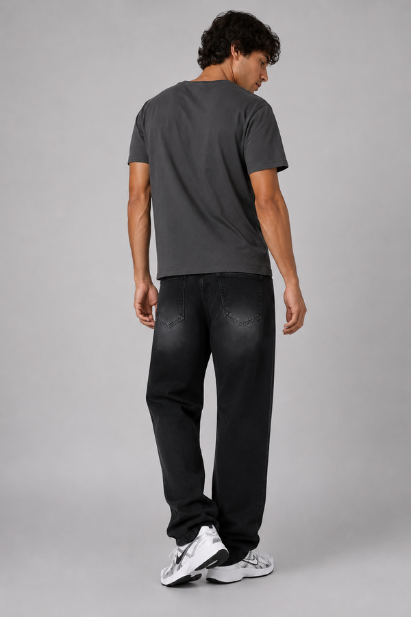 Baggy Fit Jeans — Smoke Black