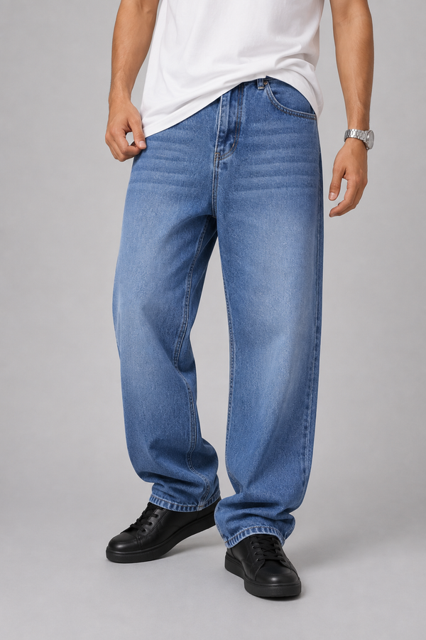 Baggy Fit Jeans — Daylight Blue