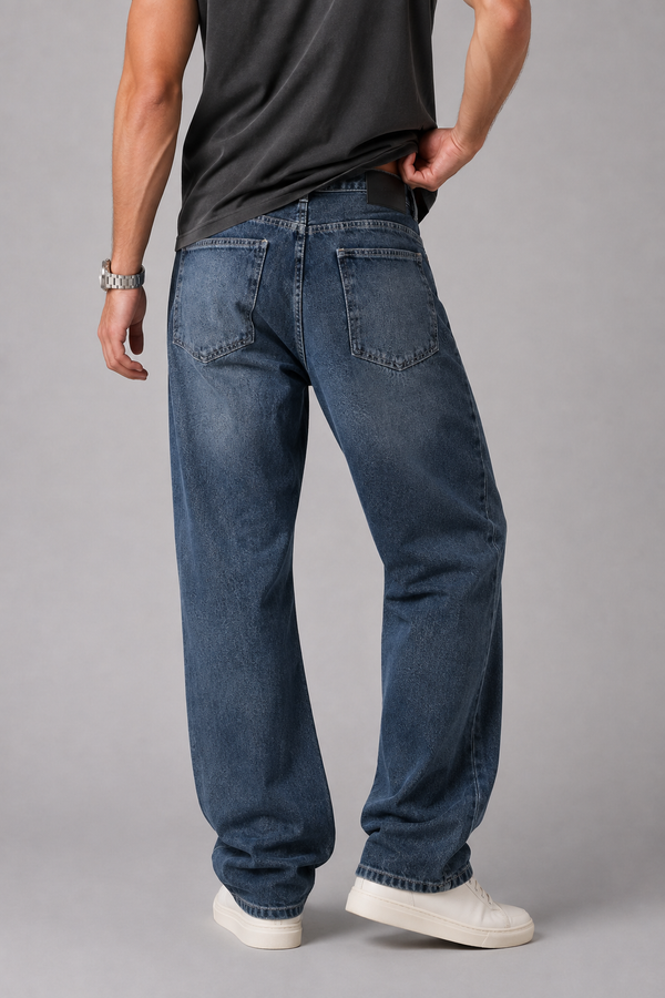 Baggy Fit Jeans — Stone Blue