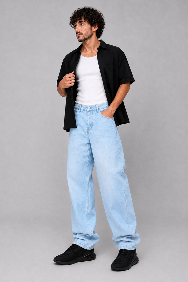 Baggy Fit Jeans — Ice Blue