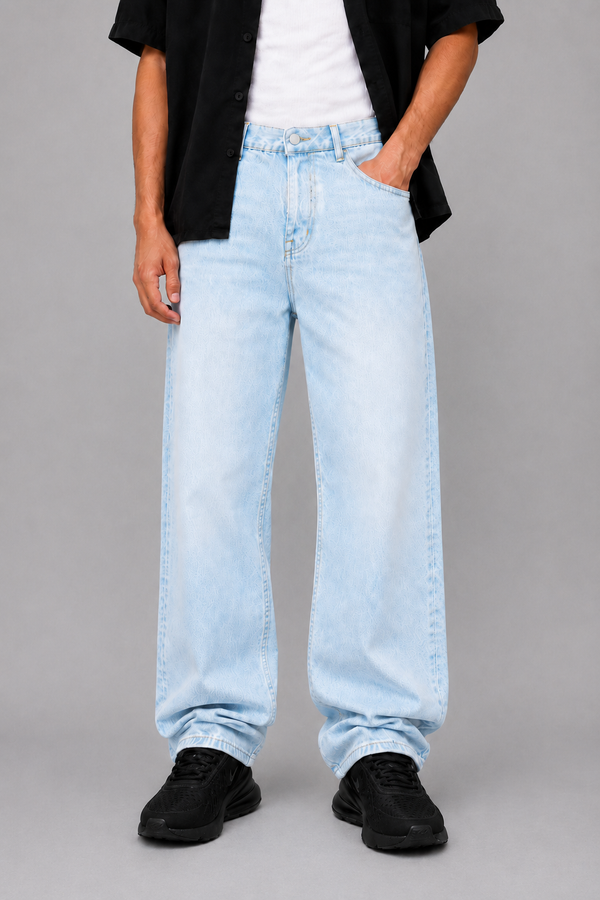 Baggy Fit Jeans — Ice Blue