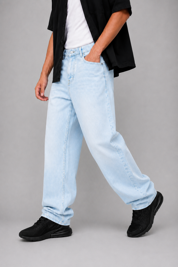 Baggy Fit Jeans — Ice Blue