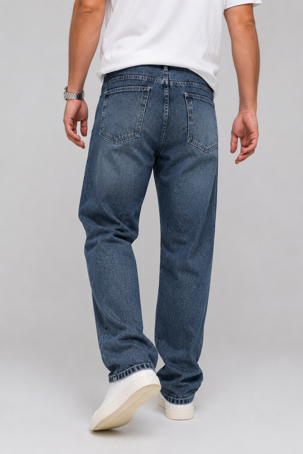 Wide-Leg Jeans — Stone Blue