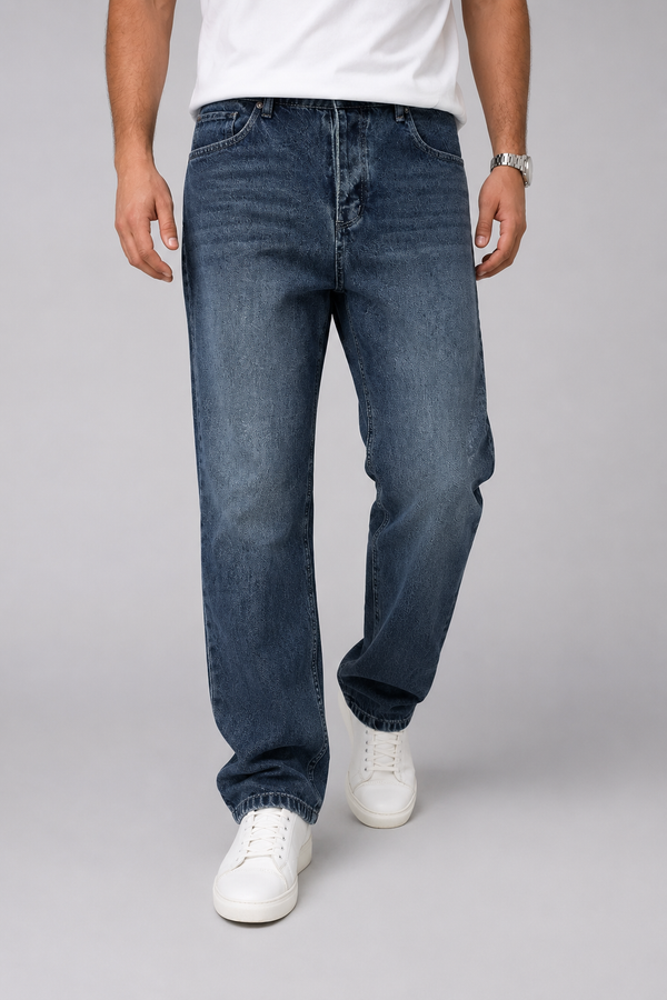 Wide-Leg Jeans — Stone Blue