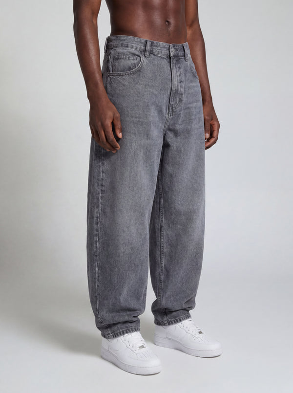 Super Wide-Leg Solid Baggy