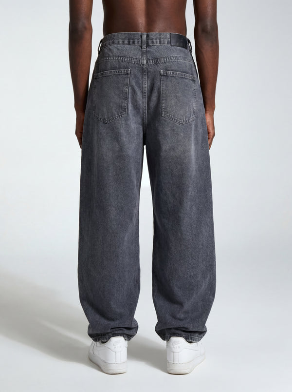 Super Wide-Leg Solid Baggy