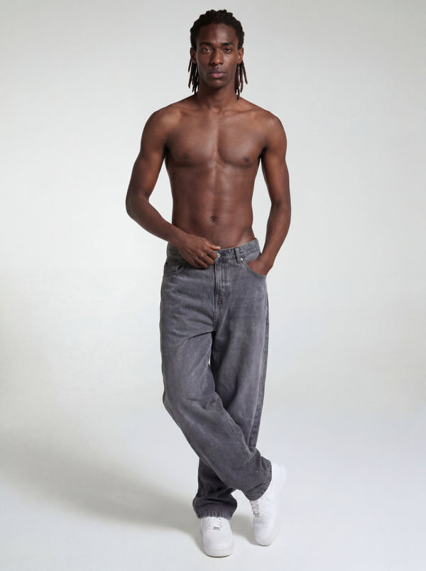 Super Wide-Leg Solid Baggy