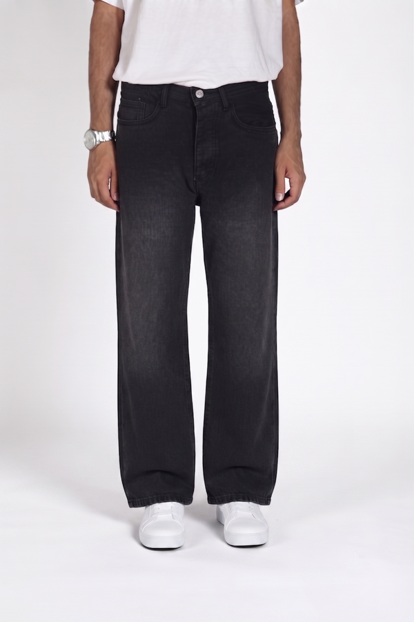 Baggy Fit Jeans — Smoke Black