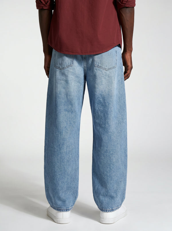 Super Wide-Leg Solid Baggy