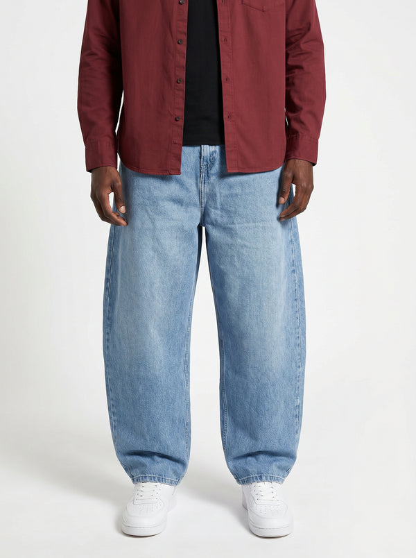 Super Wide-Leg Solid Baggy