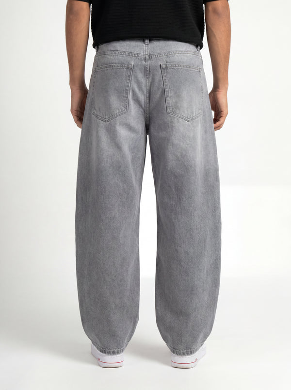 Super Wide-Leg Solid Baggy