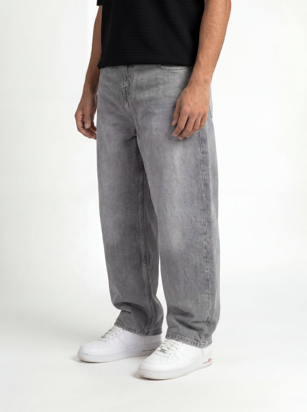 Super Wide-Leg Solid Baggy