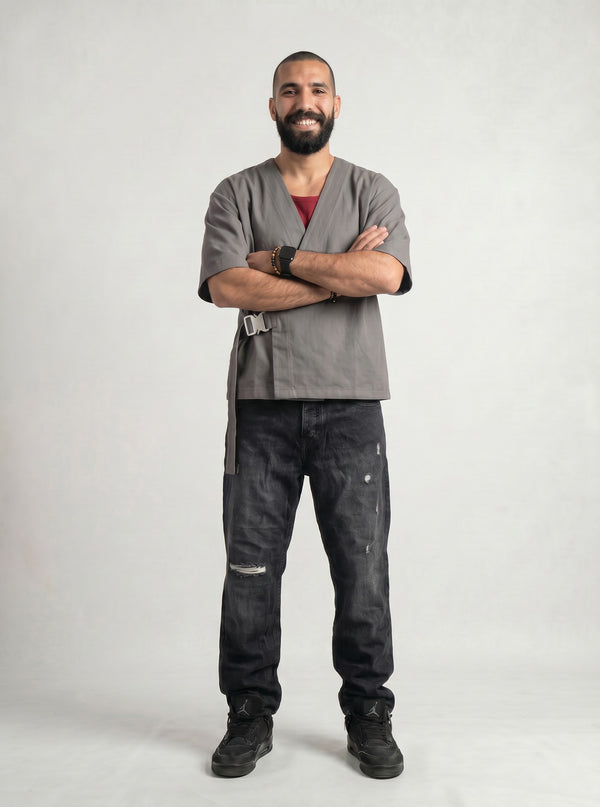 Relaxed Distressed Washed Black