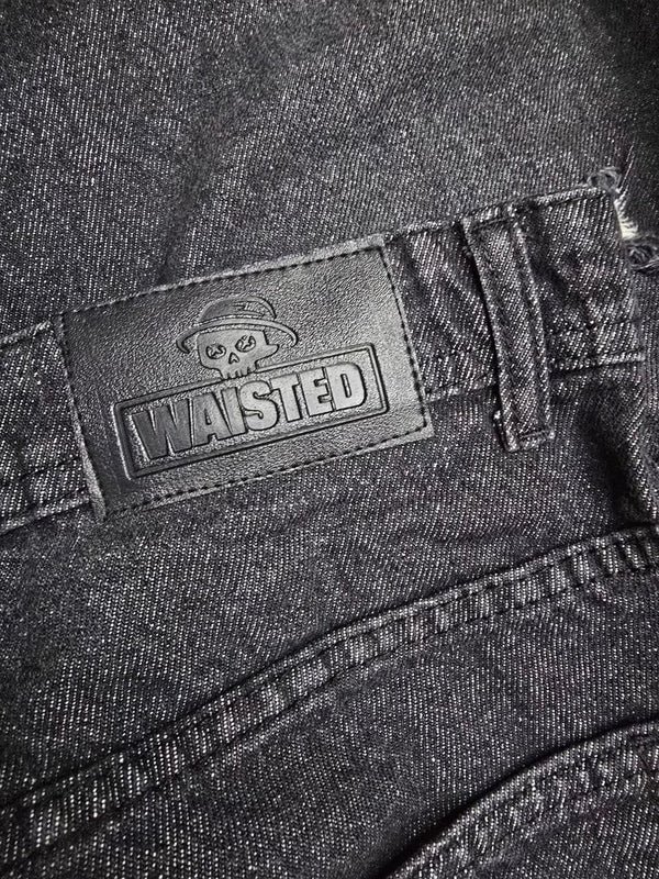 Relaxed Distressed Washed Black