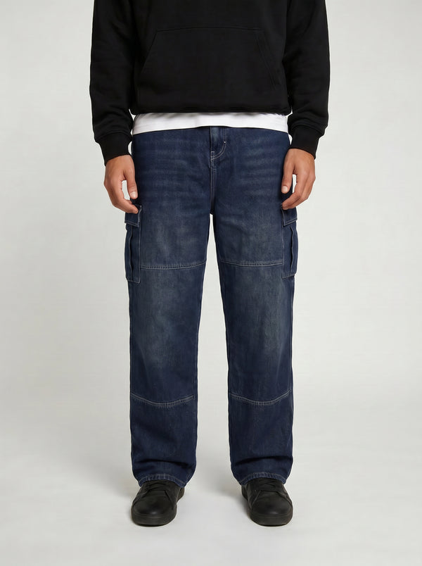 Dark Indigo Cargo Jeans