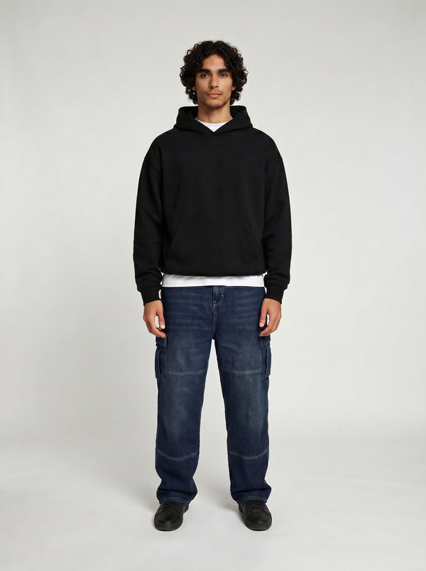 Dark Indigo Cargo Jeans