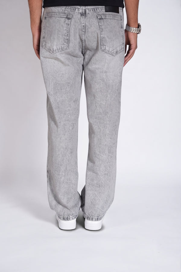 Men's baggy jeans in Cement Grey — WAISTED heavyweight rigid denim, photo 3