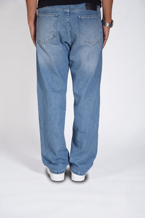 Men's baggy jeans in Daylight Blue — WAISTED heavyweight rigid denim, photo 3