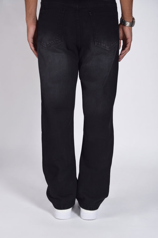 Men's baggy jeans in Smoke Black — WAISTED heavyweight rigid denim, photo 3